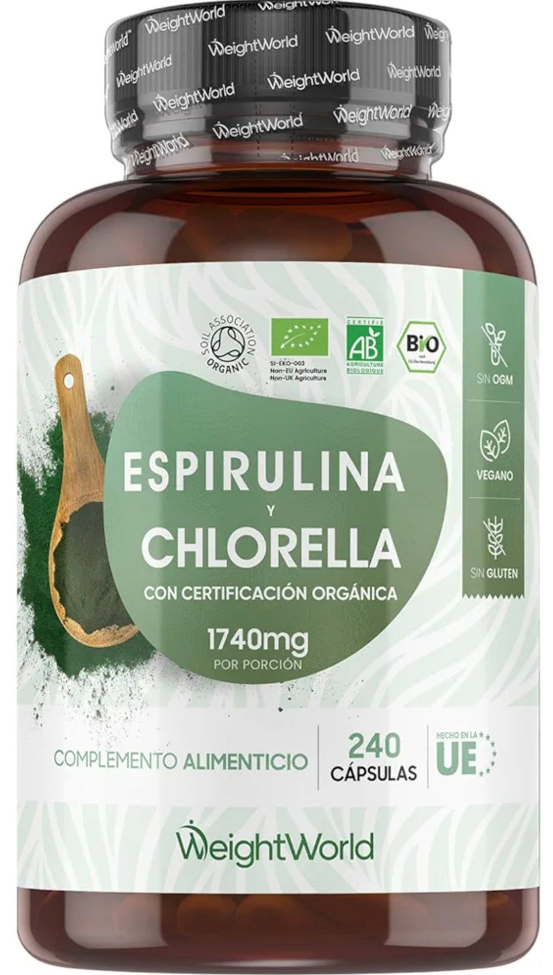 DETOX Cápsulas de spirulina e chlorella