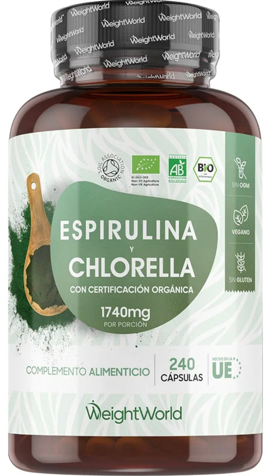 DETOX Cápsulas de spirulina e chlorella